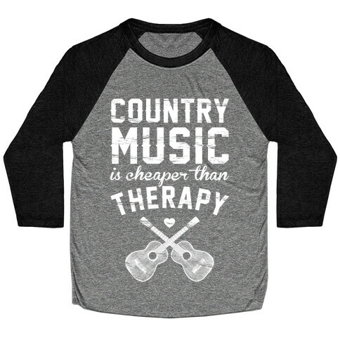 Country Music Therapy Baseball Tee