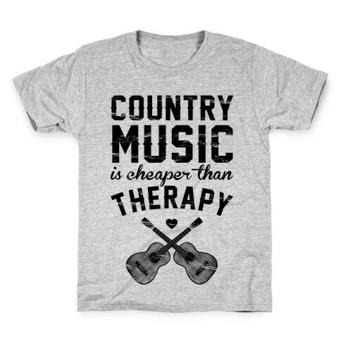 Country Music Therapy Kids T-Shirt