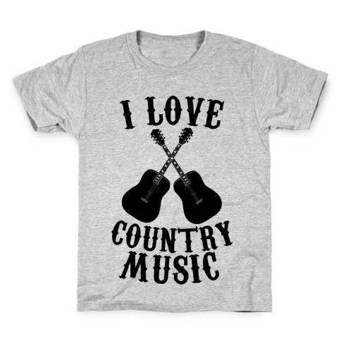 I Love Country Music Kids T-Shirt