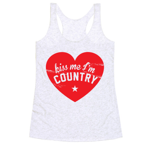 Kiss Me I'm Country Racerback Tank Top