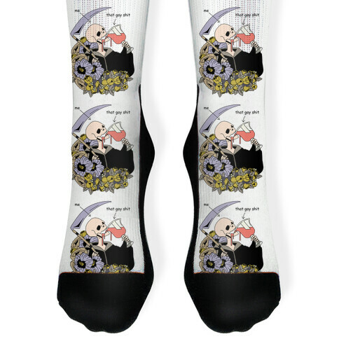 Skeleton Drinking Wine Sock