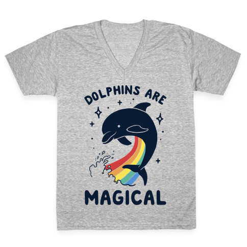 Dolphins Are Magical V-Neck Tee Shirt