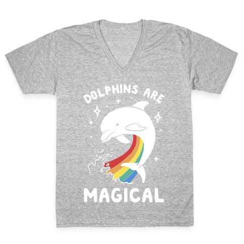 Dolphins Are Magical V-Neck Tee Shirt