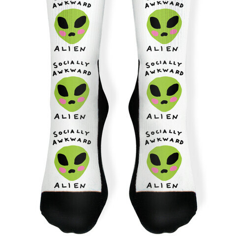 Socially Awkward Alien Sock