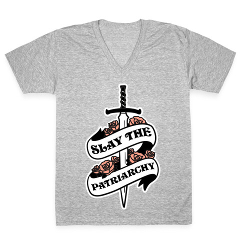 Slay The Patriarchy V-Neck Tee Shirt