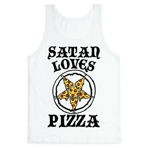 Satan Loves Pizza Tank Top