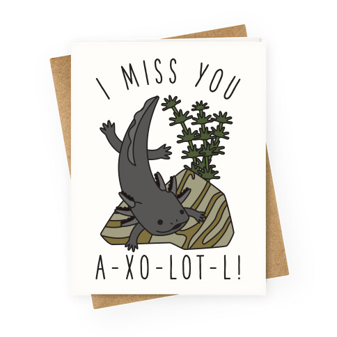 I Miss You A-xo-lot-l Greeting Card