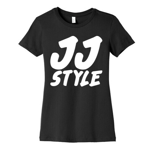 JJ Style White Print  Womens T-Shirt