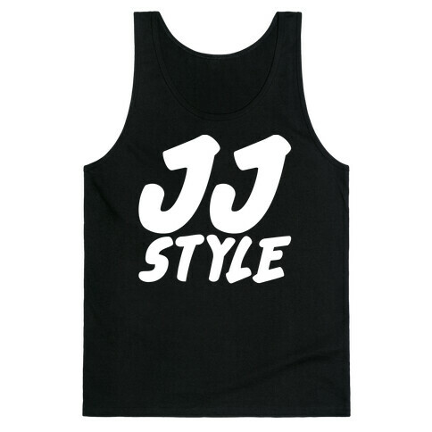JJ Style White Print  Tank Top