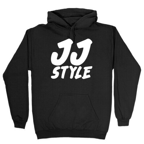 JJ Style White Print  Hooded Sweatshirt