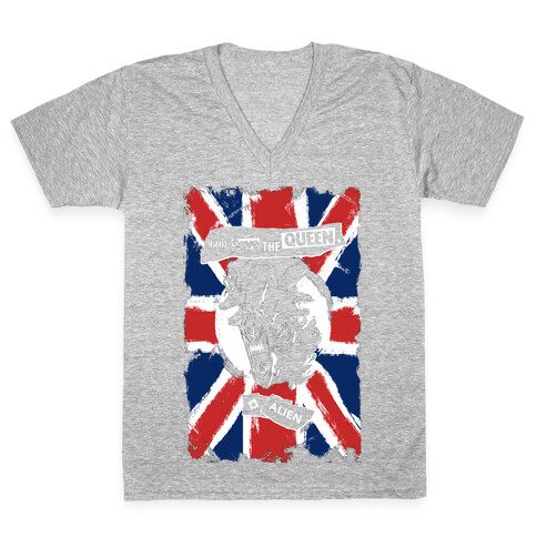 God Save the Queen (Alien) V-Neck Tee Shirt