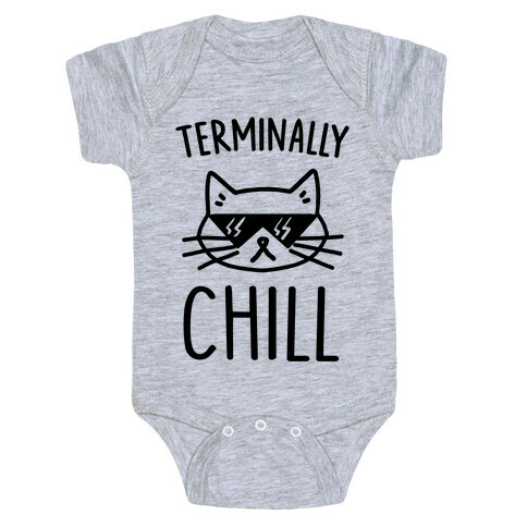 Terminally Chill Cat Baby One-Piece
