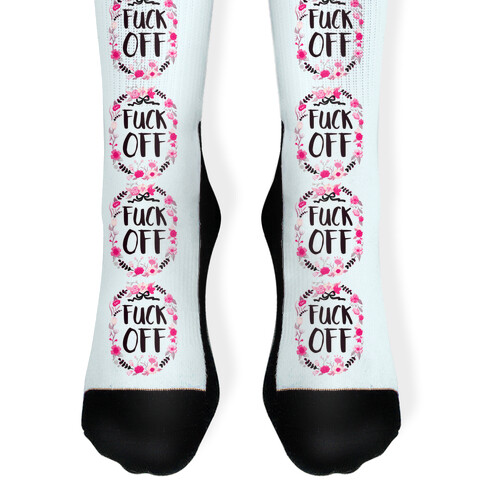 Floral F*** Off Sock