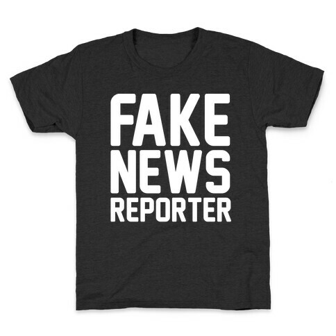 Fake News Reporter White Print Kids T-Shirt