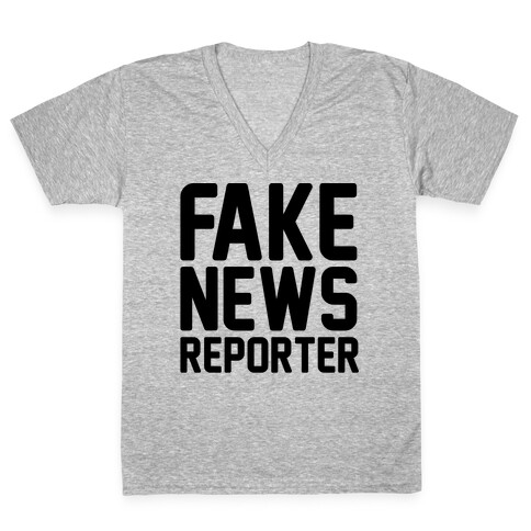 Fake News Reporter V-Neck Tee Shirt