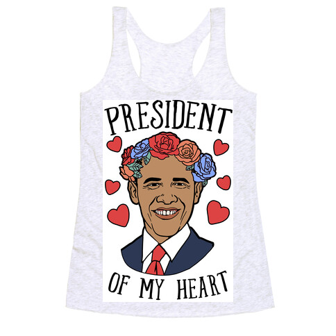President Of My Heart Obama Racerback Tank Top