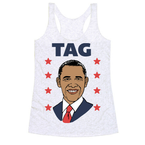 Tag Team Barack & Michelle Obama 1 Racerback Tank Top