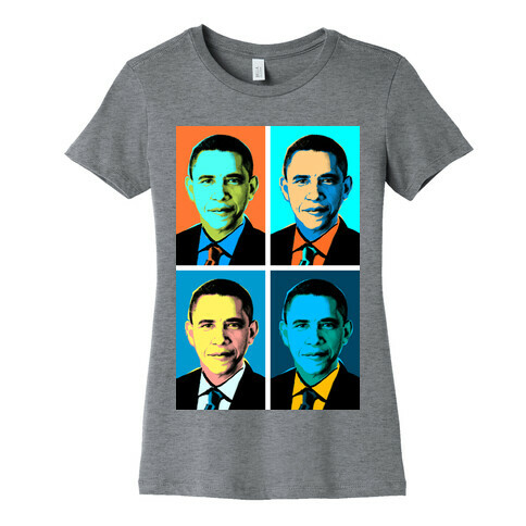 Pop Art Obama Womens T-Shirt