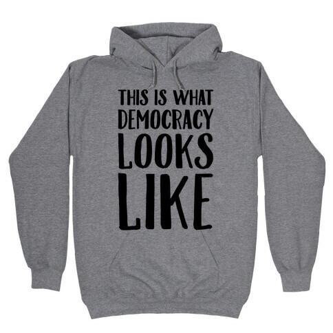 This Is What Democracy Looks Like  Hooded Sweatshirt