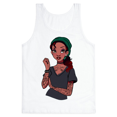 Punk Princess Tiana Parody Tank Top