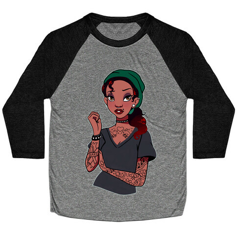 Punk Princess Tiana Parody Baseball Tee