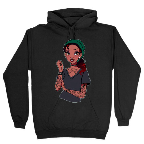 Punk Princess Tiana Parody Hooded Sweatshirt