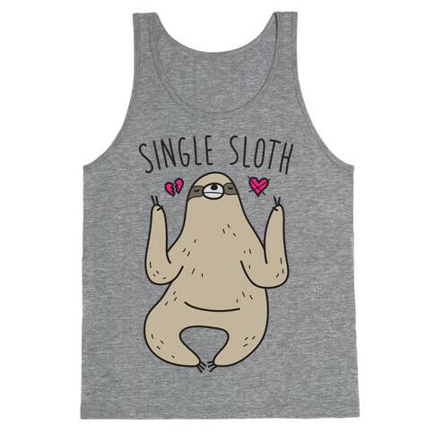 Single Sloth Tank Top