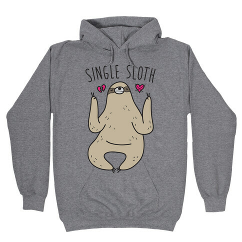 Single Sloth Hooded Sweatshirt