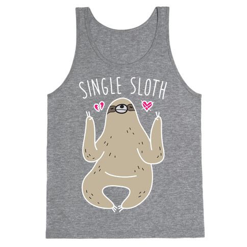 Single Sloth Tank Top