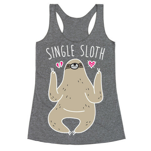 Single Sloth Racerback Tank Top