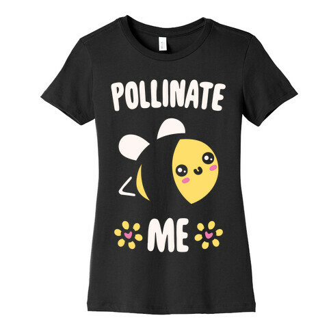 Pollinate Me White Print Womens T-Shirt