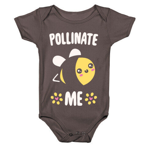 Pollinate Me White Print Baby One-Piece