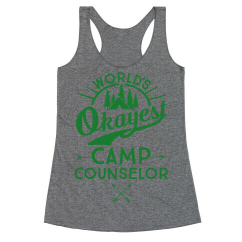 World's Okayest Camp Counselor Racerback Tank Top