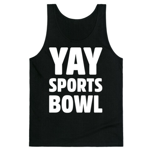 Yay Sports Bowl White Print Tank Top