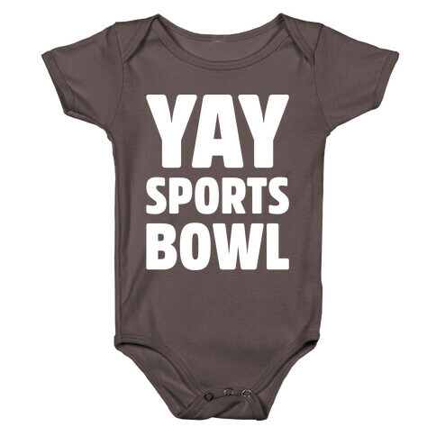 Yay Sports Bowl White Print Baby One-Piece