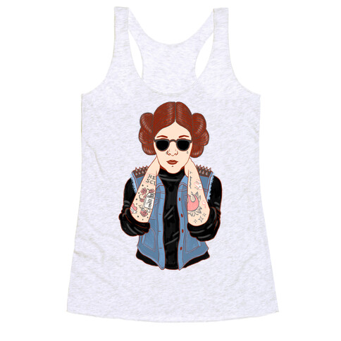 Punk Leia Parody Racerback Tank Top