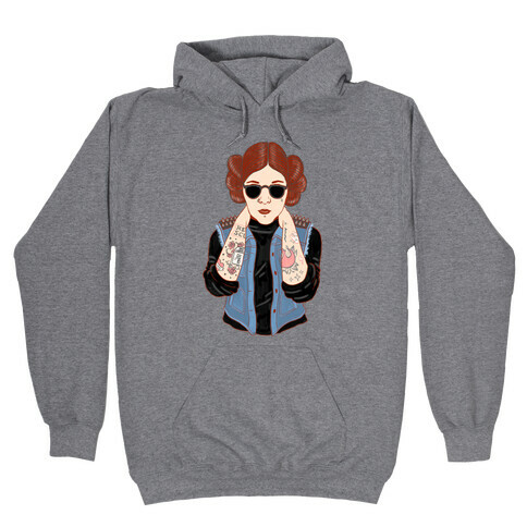 Punk Leia Parody Hooded Sweatshirt