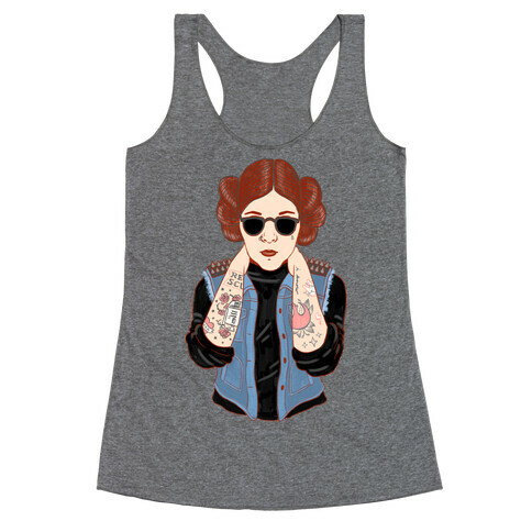 Punk Leia Parody Racerback Tank Top