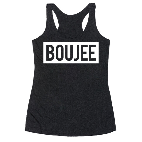 Boujee White (Bad and Boujee Pair) Racerback Tank Top