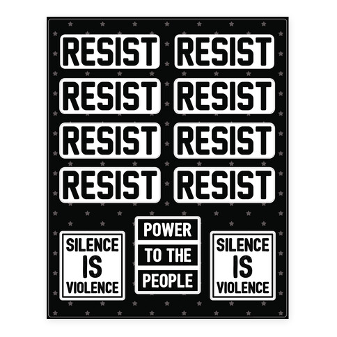 Resist - Silence Is Violence Stickers and Decal Sheet