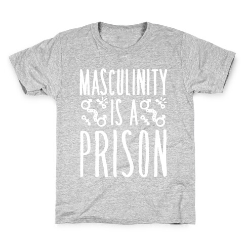Masculinity Is A Prison White Print  Kids T-Shirt