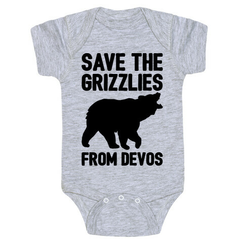 Save The Grizzlies From DeVos Baby One-Piece