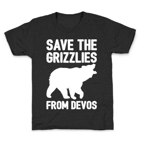 Save The Grizzlies from DeVos White Print Kids T-Shirt