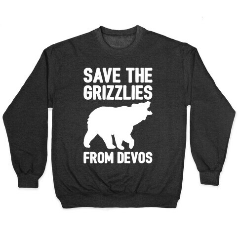 Save The Grizzlies from DeVos White Print Pullover