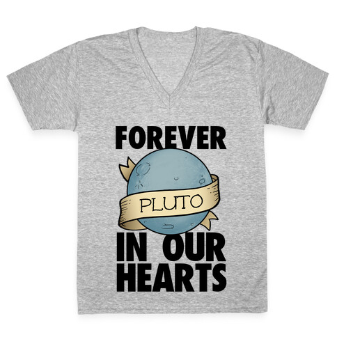 Pluto: Forever in our Hearts V-Neck Tee Shirt