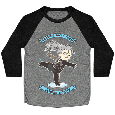 Skating Away From Gender Norms Baseball Tee