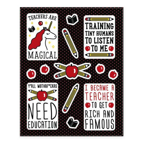 Teachers Are Magical Stickers and Decal Sheet