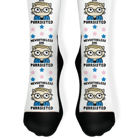 Nevertheless She Purrsisted Sock