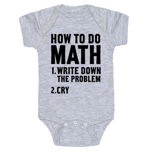 How To Do Math Baby One-Piece
