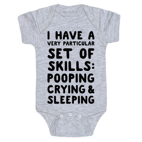 I Have a Very Particular Set of Skills Baby One-Piece